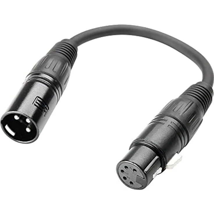 Adam Hall Cables 3 STAR DHM 0020 - DMX Adapter XLR female 5 Pol auf XLR male 3 Pol 0,2 m