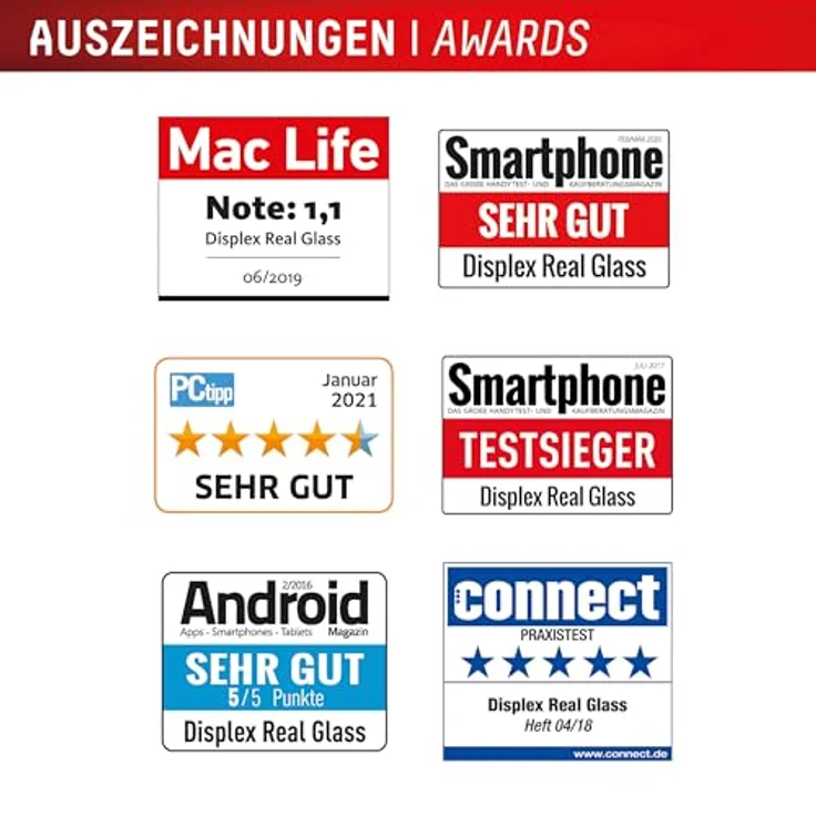 Displex Real Glass + Case für iPhone 17 Pro Max, Tempered Glas, kratzresistente Schutzfolie, Eco-Montagerahmen, transparente Schutzhülle – Bild 3