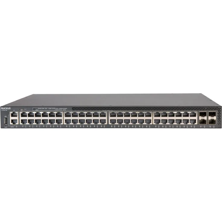 Ruckus ICX 8200-Serie 48-PRT POE 370W Switch, Schwarz, 48 Ports, 4x E 370W