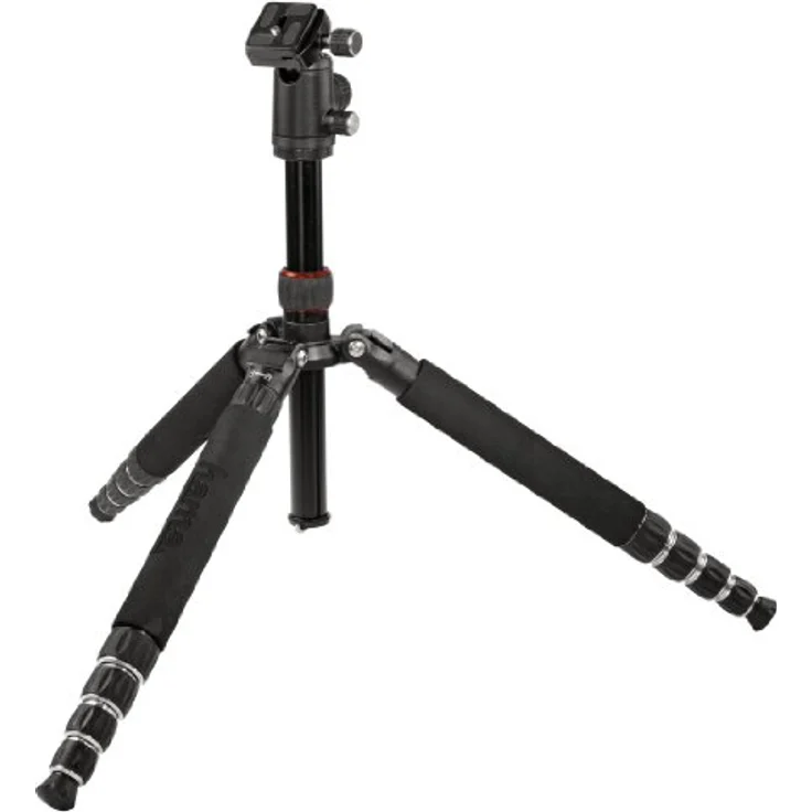 Hama Leichtes Reise-Dreibeinstativ mit 3D-Kugelkopf und Einbeinstativ-Funktion, Traveller Premium Duo 150 Ball, schwarz – Bild 4