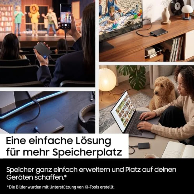Samsung Portable SSD P7, 1TB externe SSD mit USB4, 4000 MB/s lesen, weiß – Bild 8