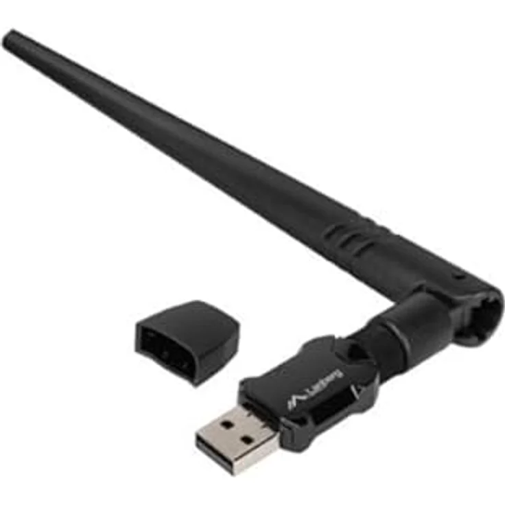 LANBERG Netzwerkadapter USB 2.0 WIFI6 Dual Band AX900, 2.4-5GHz, 600MB/s, mit ext. Antenne, drei Jahre Garantie – Bild 1