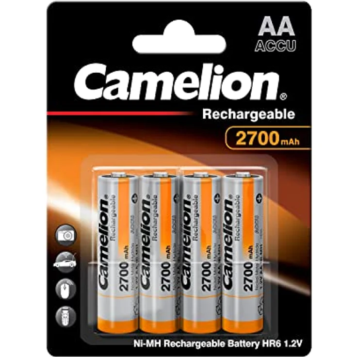 Camelion 17027406 Akku (NiMH, R6, Mignon, AA, 2700 mAh, inkl. Aufbewahrungsbox geeignet für 4 x Akkus) 4er-Pack – Bild 2