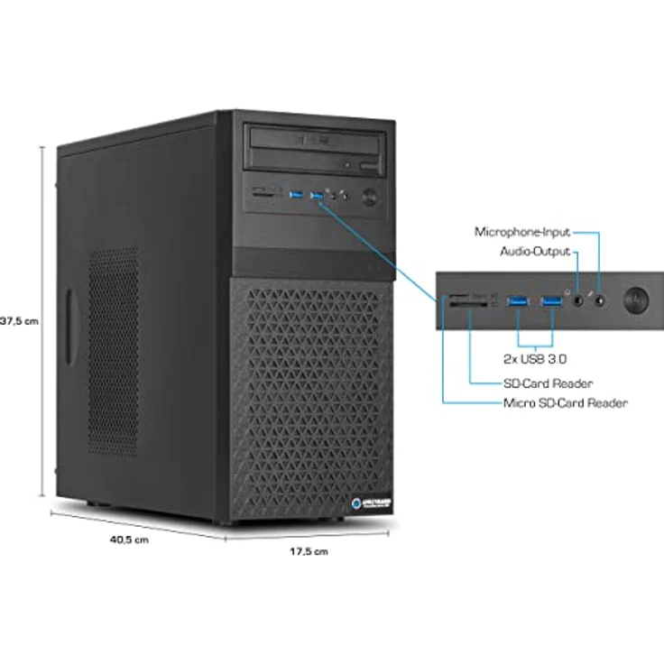 Ankermann Business Office Work Komplett Set | Intel Core i5-12400F | Nvidia GeForce GT 730 2GB | 16GB DDR5 RAM | 1TB NVMe SSD | Windows 11 | WLAN & Bluetooth | 27 Zoll Monitor | Maus & Tastatur | – Bild 3
