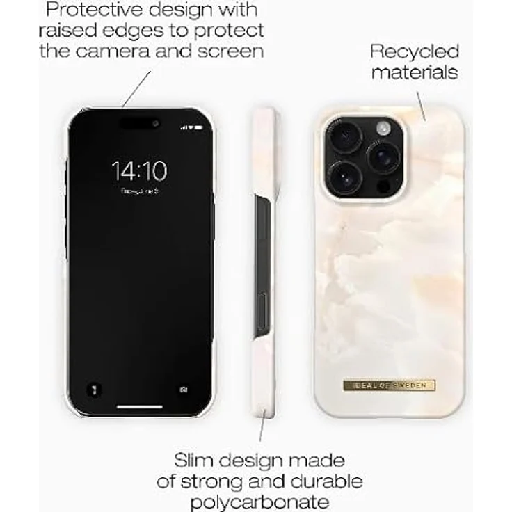 iDeal of Sweden Printed Case iPhone 16 Pro Max, Rose Pearl Marble, Pink – Bild 3