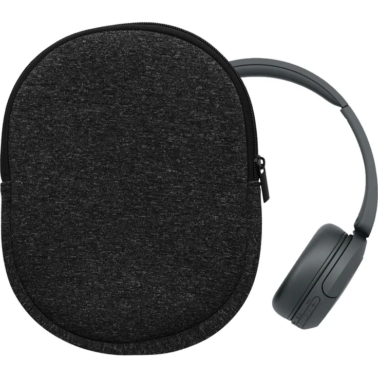 kwmobile Kopfhörer-Schutzhülle Hülle für Sony WH-CH520 / WH-CH510 Neopren Tasche, robustes Case für Headset in Black Neopren Stoff