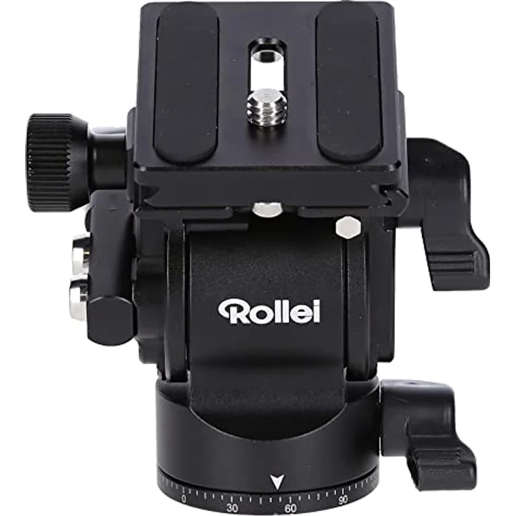 Rollei V5I Video Stativkopf für leichte und weiche Bewegungen, Ideal für den Einsatz auf Einbein-Stativen beim filem bewegter Objekte. – Bild 1