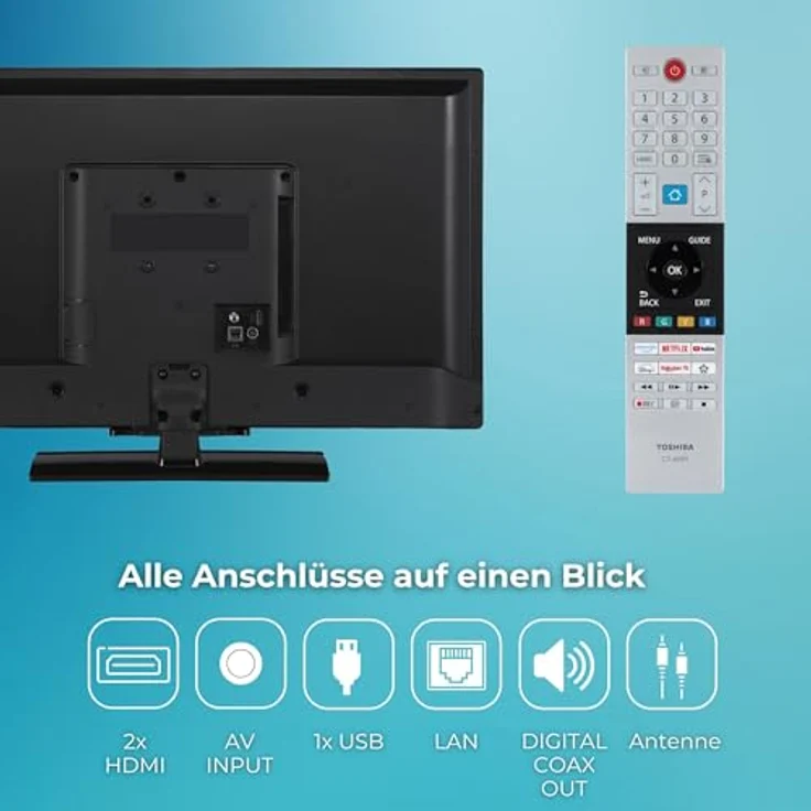Toshiba 32LV3E63DA, 32 Zoll Smart TV VIDAA Full HD mit HDR, Triple-Tuner und Bluetooth, LED TV – Bild 4