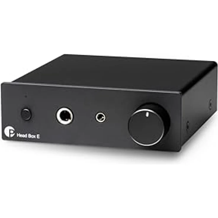 Pro-Ject Head Box E Mikro High End Kopfhörerverstärker, 665mW Leistung, diskretes Design, schwarz – Bild 1