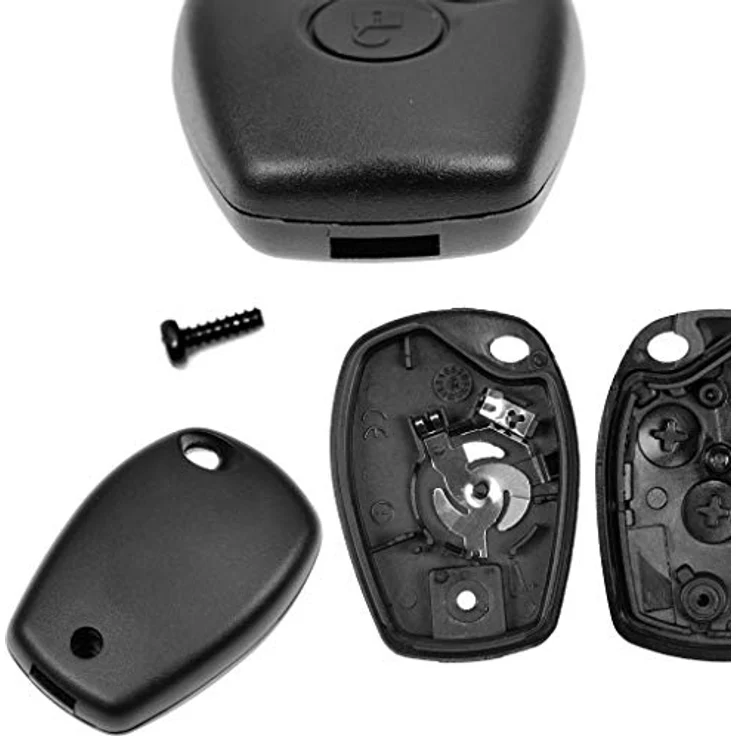mt-key Auto Schlüssel Ersatz Gehäuse für Renault Twingo II, Clio III, Kangoo II, Wind, 2 Tasten mit VARTA CR2016 Knopfzelle (3V) – Bild 2