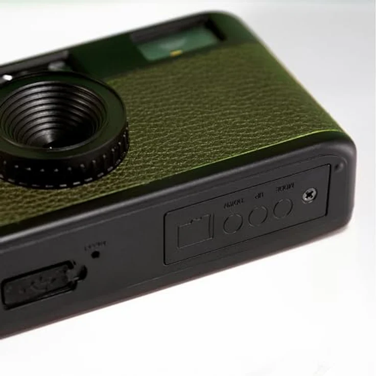 Camp Snap CS-V105 Retro Digitalkamera, 8MP, Vintage-Fotoeffekte, ohne Display, USB-C, SD-Slot, grün – Bild 6