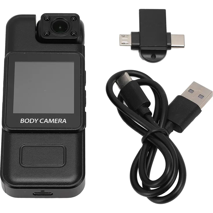 Lixada Körperkamera 4K Camcorder mit Bewegungserkennung, 180° drehbarem Objektiv und 1000 mAh Akku für Sport und Radfahren
