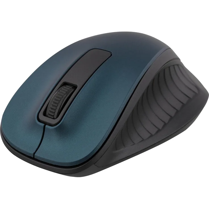 Deltaco Wireless Optical Mouse, Kabellose Maus mit 1200 DPI, Blau und Schwarz, Ergonomisches Design, 10m Reichweite