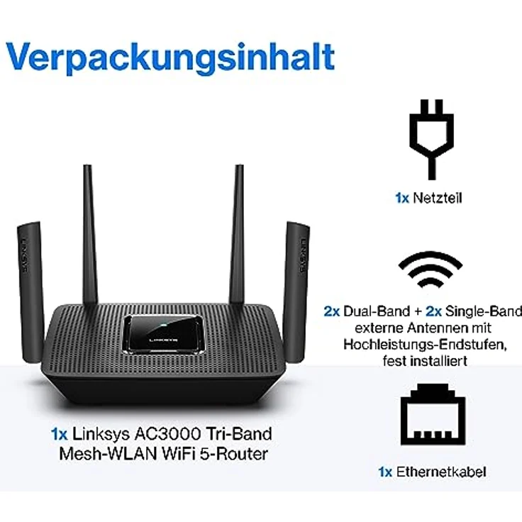 Linksys MR9000 Tri-Band Mesh-WLAN WiFi 5-Router (AC3000, kompatibel mit dem grenzenlosen Velop WLAN-System, 4 Gigabit-Ethernet-Ports, Kinderschutzfunktionen über die Linksys App, geeignet für Alexa) – Bild 6