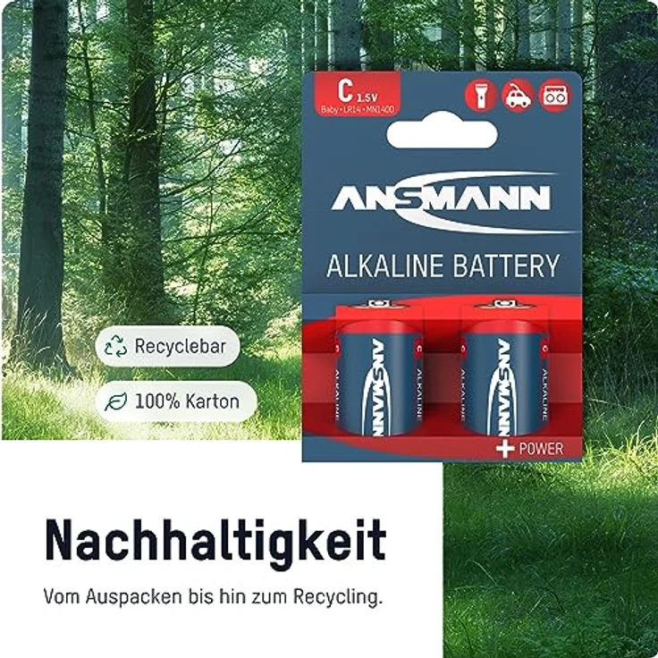 ANSMANN AG Baby C (LR14) Alkaline-Batterien, 8 Stück, 1,5V - langlebig, auslaufsicher und lange Haltbarkeit – Bild 3