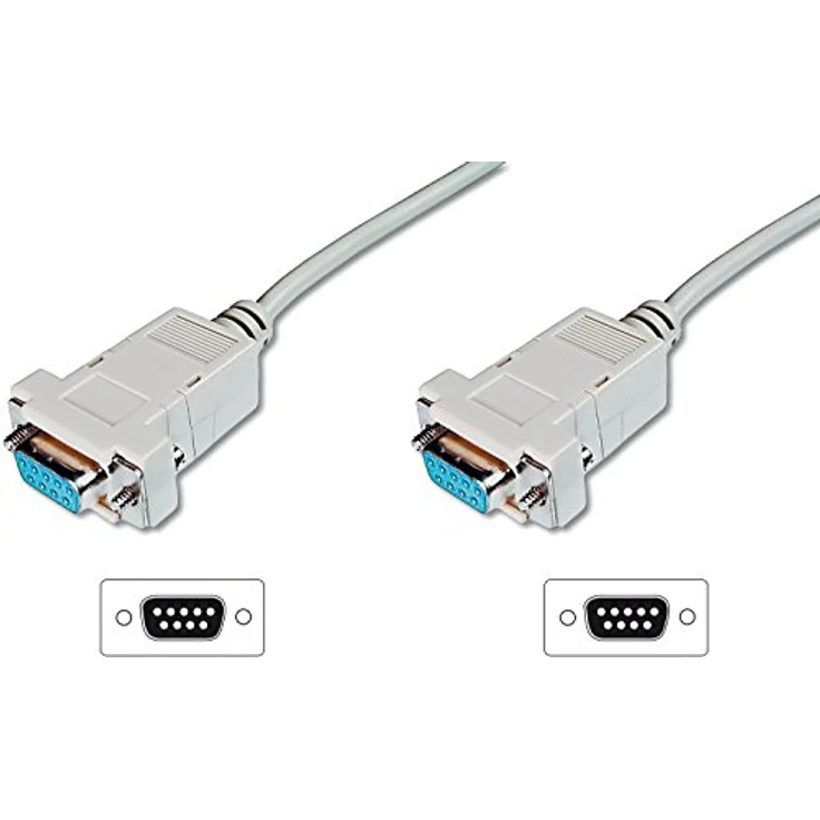 ASSMANN Zero-Modem connection cable, D-Sub9 F-F, 3.0m, snap-hoods – Bild 2