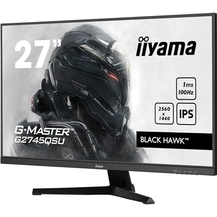 iiyama G-Master Black Hawk G2745QSU-B1 68,5cm 27" IPS LED Gaming Monitor WQHD 100 Hz HDMI DP USB3.2 1ms FreeSync schwarz – Bild 4