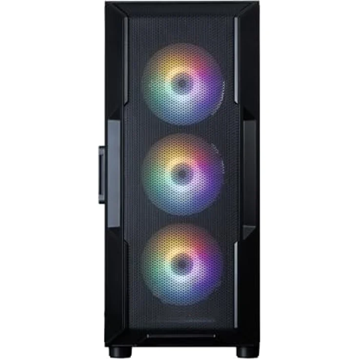Zalman I3 NEO V2 BLACK, Midi Tower PC mit gehärtetem Glas, ATX/Mini-ITX, Schwarz, 3x 120 mm Lüfter – Bild 3