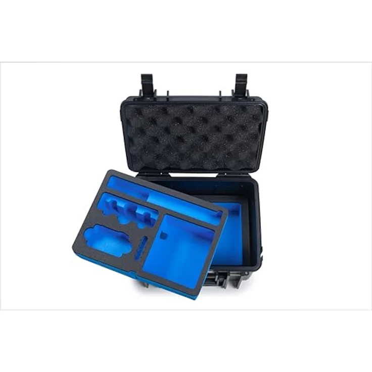B & W International Transportkoffer, wasserdicht und staubdicht, Polypropylen, schwarz/blau, Innenmaße 250 x 175 x 155 mm – Bild 5