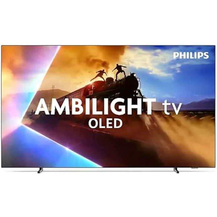 Philips 55OLED770/12, 55 Zoll UltraHD 4K OLED Fernseher mit Ambilight, Triple Tuner und 120Hz Panel, schwarz/grau – Bild 1