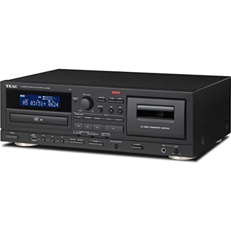 TEAC AD-850-SE CD- und Kassettenspieler CD-Player mit USB, Schwarz – Bild 2