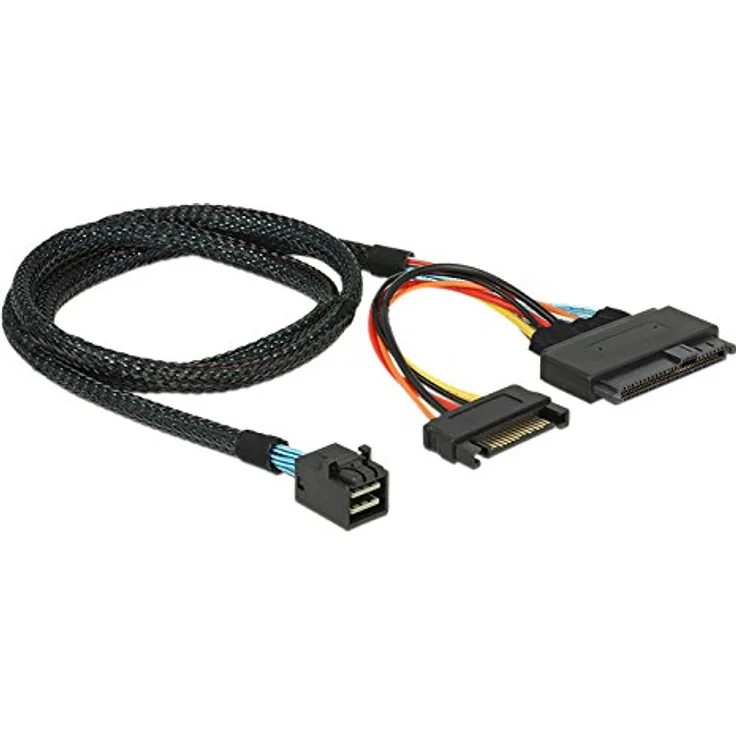 Delock 0.75m SFF-8643/U.2 SFF-8639+SATA Black