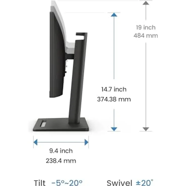 BenQ GW2490T 60,5 cm IPS 1080p Home Office Monitor, Ergo-Design, 100Hz, 99% sRGB, VESA MediaSync, B.I, Flicker Free, Low Blue Light, ePaper, Codierungsmodus, TÜV Rheinland, schwarz – Bild 5