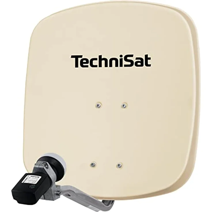 TechniSat DIGIDISH 45 – Satelliten-Schüssel für 1 Teilnehmer (45 cm kleine Sat Anlage - Komplettset mit Wandhalterung und Satfinder V/H-LNB) beige – Bild 5