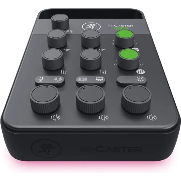 Mackie M-Caster Live, tragbarer Studio- und Livemixer mit ContourFX, StreamFX und RGB-Beleuchtung, Schwarz – Bild 12