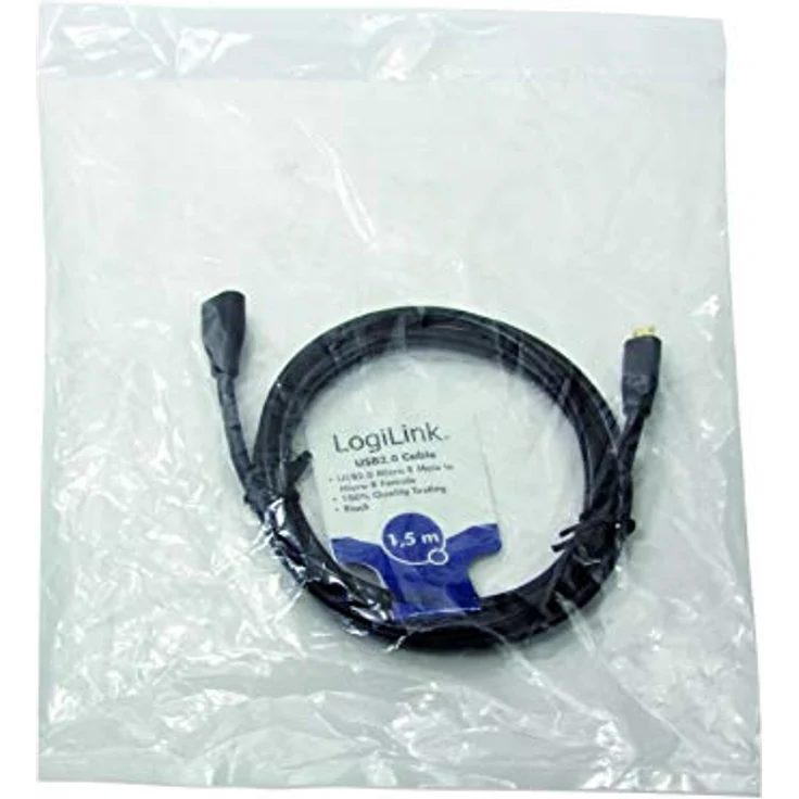 LogiLink CU0122 USB 2.0 Micro-B Verlängerungskabel Schwarz – Bild 3