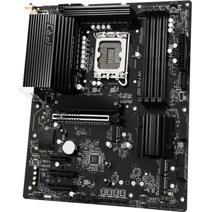 ASRock Z890 Pro-A W 90-MXBP60-A0UAYZ, ATX Mainboard für Intel Core Ultra Prozessoren, DDR5 bis zu 9066 MHz, blau – Bild 4