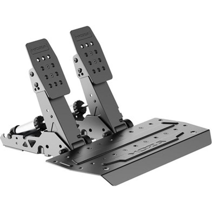 Moza Racing SR-P2, Sim Racing Pedalset mit 100 kg Load Cell, 15-Bit Hybrid-Winkelerfassung und verstellbarem Bremsgefühl