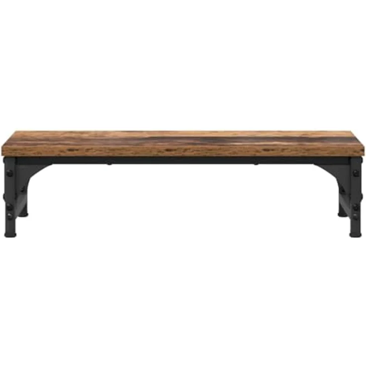 vidaXL Monitor-Halterung Altholz, ergonomischer Monitorständer aus Holzwerkstoff, 55 x 23 x 14 cm, minimalistisch – Bild 7