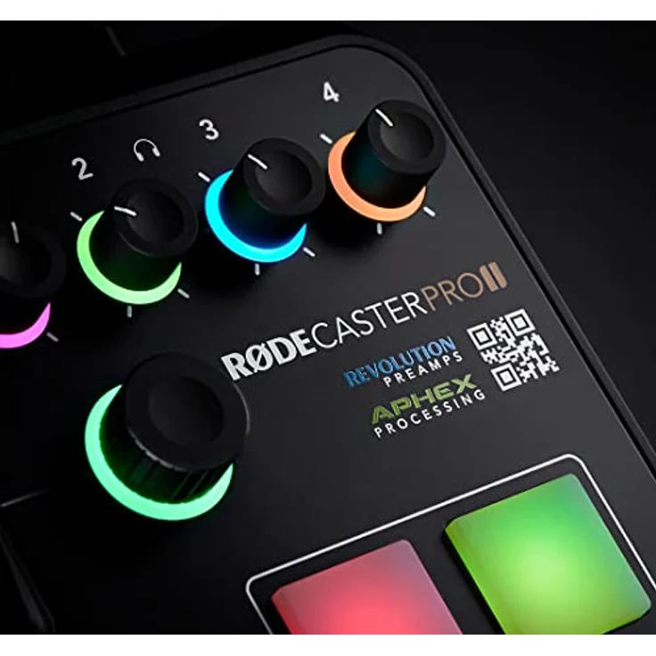 RØDE RODECaster Pro II, Studio- und Livemixer mit 5,5" HD-Touchdisplay, 9 Kanälen, Dual USB Audio Interface, Schwarz – Bild 9