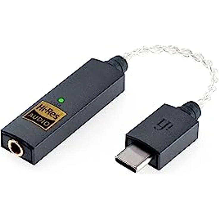 iFi GO link - DAC & Amplifier - USB-C auf 3,5 mm Adapter - Verbessert den Klang von jedem Gerät - Dynamic Range Enhancement - Flexibles Kabel - Unterstützt hochauflösende 32-bit/384 kHz/DSD256/MQA – Bild 1
