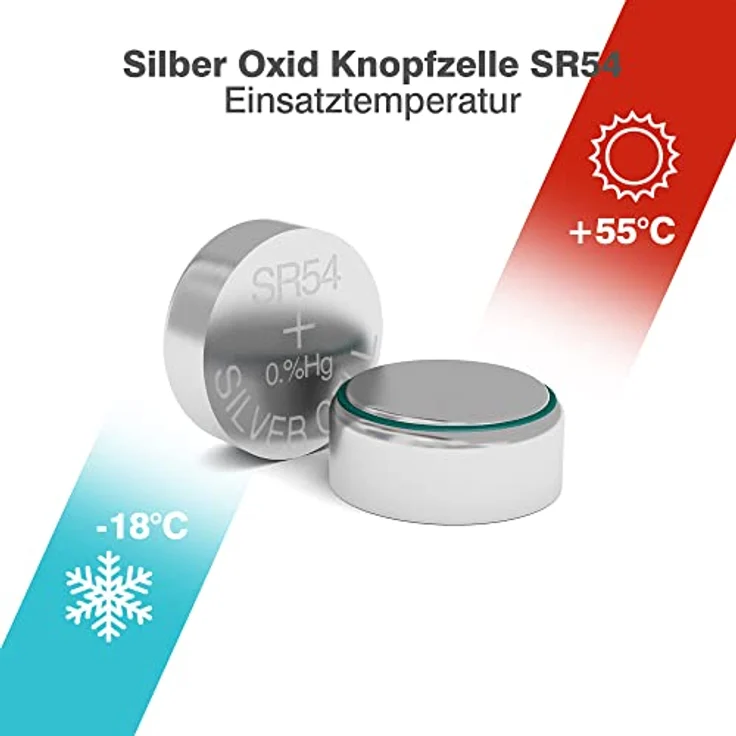 Camelion SR54 Knopfzelle, Silberoxid 1,55 V, 1 Stück, "No Mercury" – Bild 4