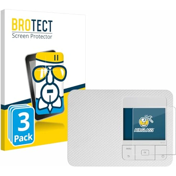 BROTECT Schutzglas für Canon Selphy CP1500 (3 Stück) Panzer-Folie Glas [Extrem Kratzfest 9H, Anti-Fingerprint, Ultra-Transparent] – Bild 2