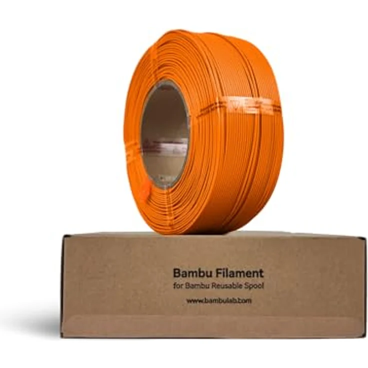 Bambu Lab PLA Basic Refill, spulenloses 3D-Filament mit RFID, 1.75mm, 1000g, Orange – Bild 1
