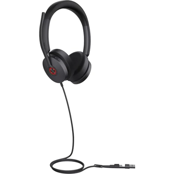 Yealink UH48, Dual Teams USB-C/A kabelgebundenes Stereo Headset mit Hybrid Active Noise Cancellation und Microsoft Teams Zertifizierung – Bild 3