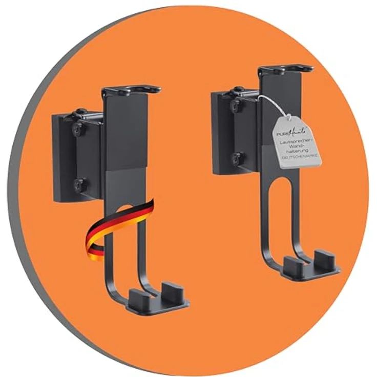 PureMounts PM-SOM-100 Lautsprecher Wandhalterung, kompatibel mit Sonos One, Sonos One SL, Sonos Play:1, Traglast: 3kg, schwarz – Bild 2