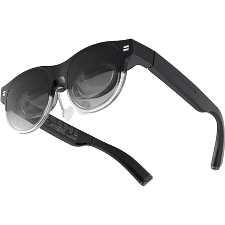 ASUS AirVision M1 Smart Glasses (100 Zoll Wearable Display, 1100 nits, 95 Prozent DCI-P3, für ROG Ally, Windows PC und Laptop, Blaulichtfilter, intelligente Brille) - Virtuelle Realität, transparent – Bild 1