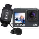 LAMAX X9.2 Action Cam, MAXsmooth Stabilisierung, bis 40 m Wasserdicht, 4K, 22 Zubehörteile, DISPLAY AUF DER VORDER- UND RÜCKSEITE, WI-FI-ÜBERTRAGUNG