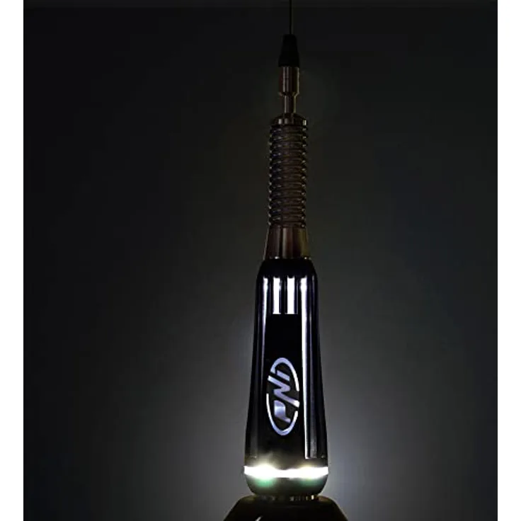 CB-Antenne PNI LED 2000, 90 cm, mit Magnetfuß 145mm, 26-28 MHz, 500 Watt, leuchtet während der Emission