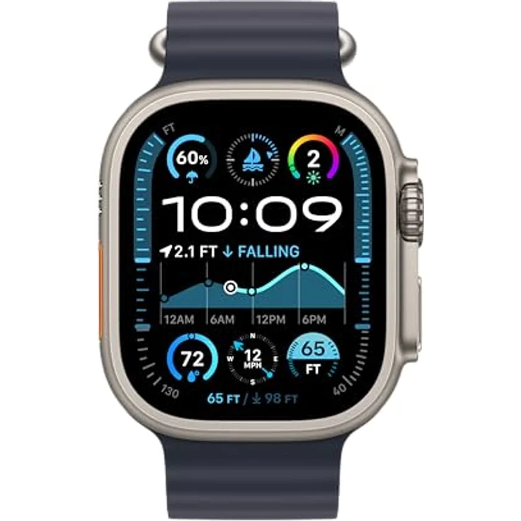 Apple Watch Band - Ocean Band - 49 mm - Navy - Extra Large - Wassersport geeignet, verstellbare Titan-Schließe, für dicke Neoprenanzüge geeignet – Bild 3