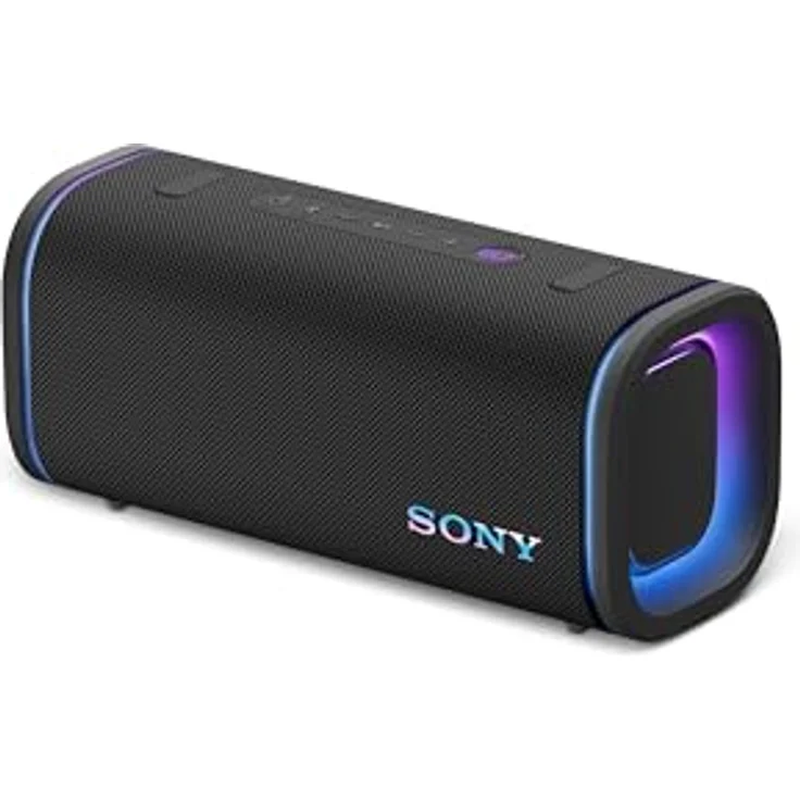 Sony ULT Field 5, tragbarer Bluetooth-Lautsprecher mit 25-Stunden-Akku, IP67 wasserdicht, 2x ULT Power Sound Modi, 360° Lichter, abnehmbarer Schulterriemen - Schwarz – Bild 1