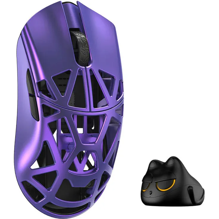 WLMouse Beast X Mini Pro, kabellose Gaming Maus mit Omron Optical Switches, ultraleicht 34 g, lila