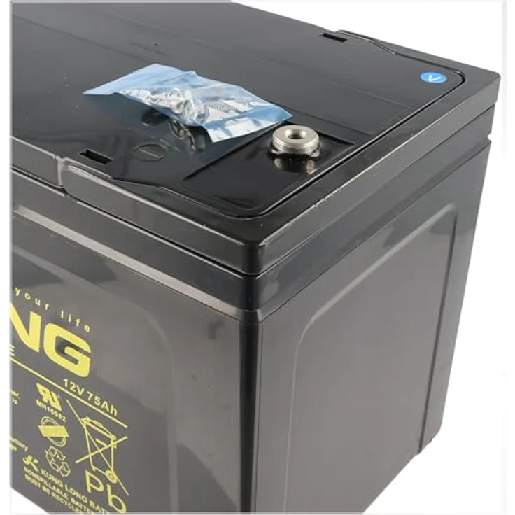 Kung Long KPH75-12NE, Blei Akku 12 Volt 75Ah mit M6 Innengewinde, wartungsfrei und zyklenfest, schwarz – Bild 8