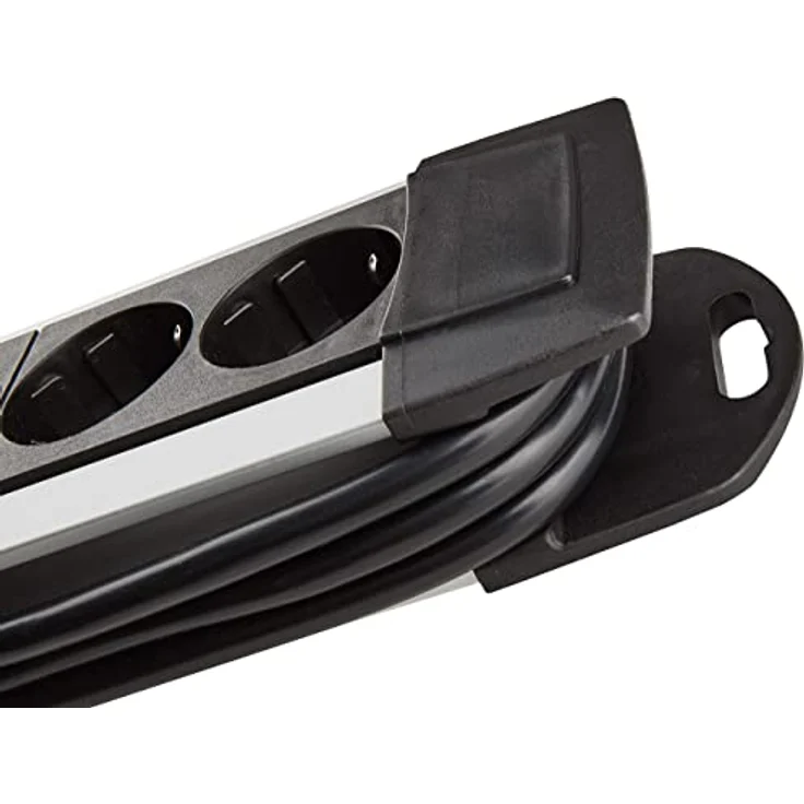 Brennenstuhl Premium-Alu-Line, Steckdosenleiste 6-fach - Steckerleiste aus hochwertigem Aluminium (Mehrfachsteckdose mit Schalter und 3m Kabel, Made in Germany) silber-schwarz – Bild 4