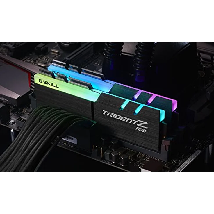 G.SKILL F4-3000C16D-16GTZR 16 GB (8 GB x 2) Trident Z R GB-Serie DDR4 3000 MHz PC4-24000 CL16 Zweikanal-Speichersatz - Schwarz mit voller Länge RGB LED-Lichtleiste – Bild 3
