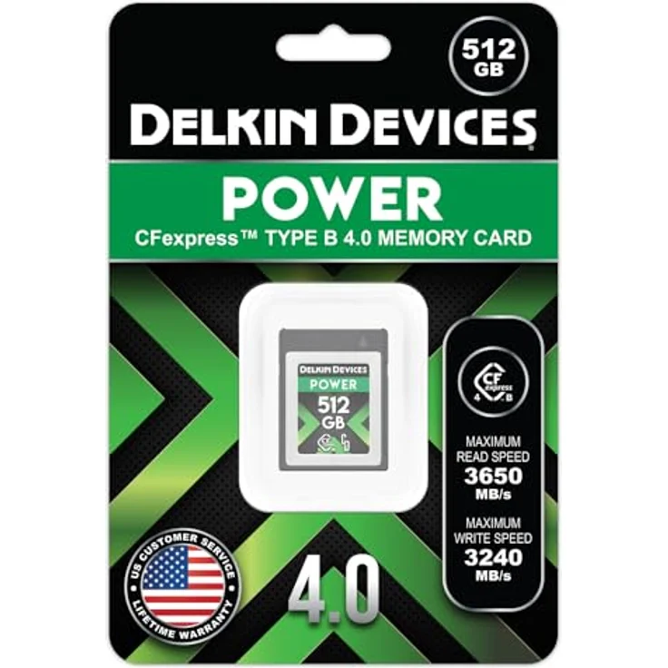 Delkin Devices Power Speicherkarte, CFexpress Typ B 4.0 (512 GB) für Digitalkameras, unübertroffene Geschwindigkeit und Leistung – Bild 3